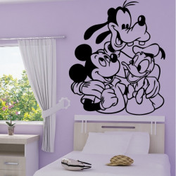 Sticker Mickey - Donald et Dingo