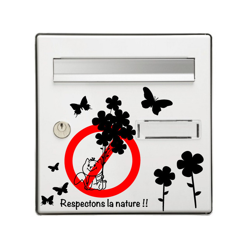 Sticker Boite aux Lettres Fleurs à Personnaliser dès 7,69€