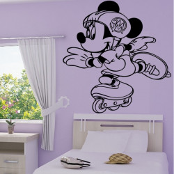 Sticker Mickey Mouse en roller
