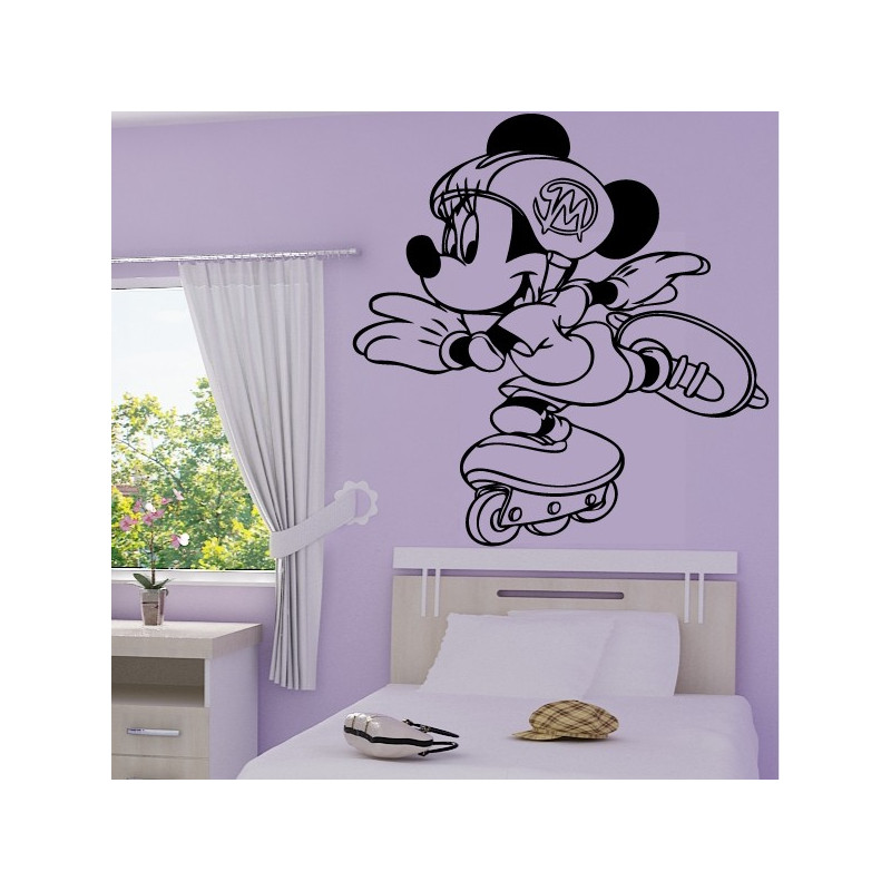 Sticker Mickey Mouse en roller