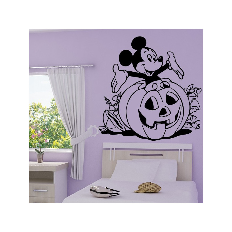 Sticker Mickey Mouse Citrouille Halloween