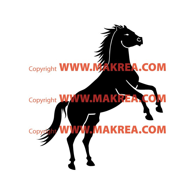 Sticker cheval au repos - Personnalisable en ligne avec 38 couleurs
