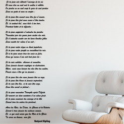 Sticker poème Rudyard Kipling - Tu seras un homme mon fils