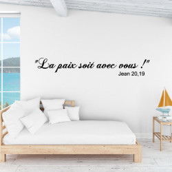 Sticker verset évangélique - La paix soit avec vous Jean 20,19