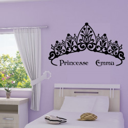 Sticker Couronne de Princesse + prénom personnalisable