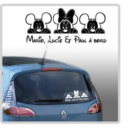 Sticker Bébé à Bord - 2 Mickey & Minnie
