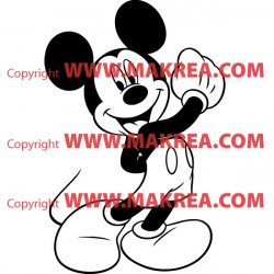 Sticker Mickey Heureux