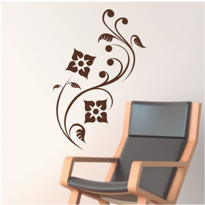 Sticker Nature - Fleurs décoratives arabesques