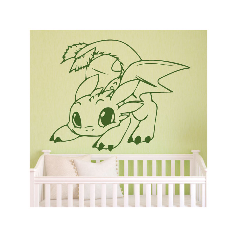 Sticker bébé dragon joueur