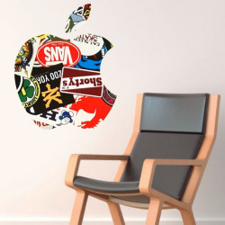Sticker Logo Apple Street art