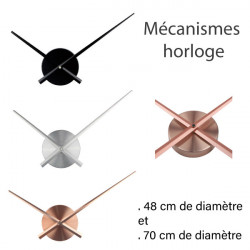 Sticker horloge rectangulaire avec mécanisme