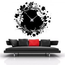 Sticker Horloge Floral