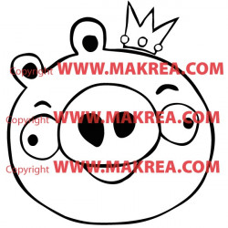 Sticker Angry Birds - Cochon