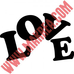 Sticker Lettrage LOVE Design