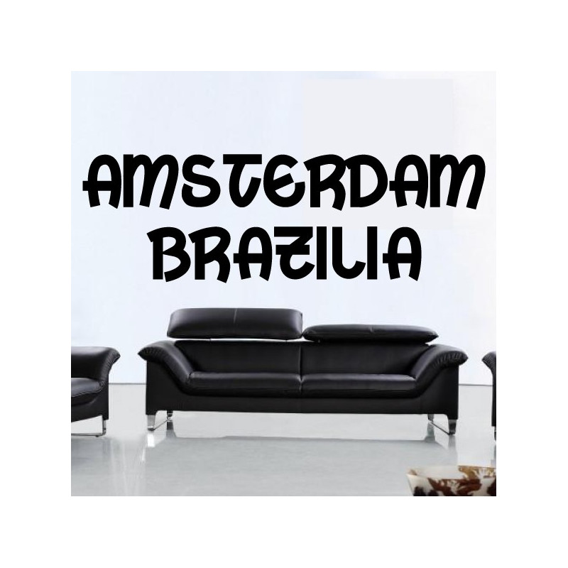 Stickers Texte Amsterdam - Brazilia
