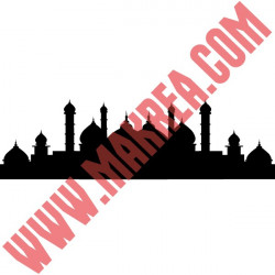 Sticker Mosquée Islamique Silhouette