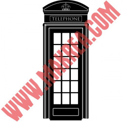 Sticker Géant Cabine Téléphonique Londres Couronne Angleterre