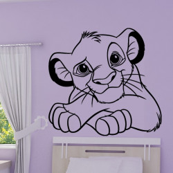 Sticker Roi Lion - Lionceau Simba Portrait