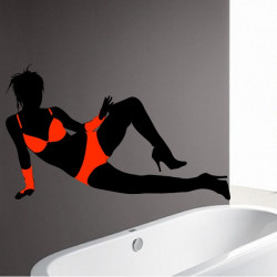 Sticker Femme sexy maillot de bain - Bi-Colors 2