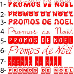 Sticker vitrine Promos de Noël