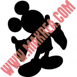 Sticker Mickey - Silhouette bras ouverts