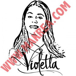 Sticker Violetta - Portrait et Logo