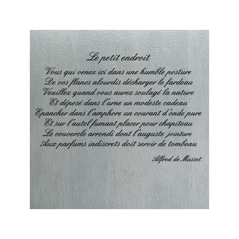 Sticker Poème Alfred de Musset - Le Petit Endroit