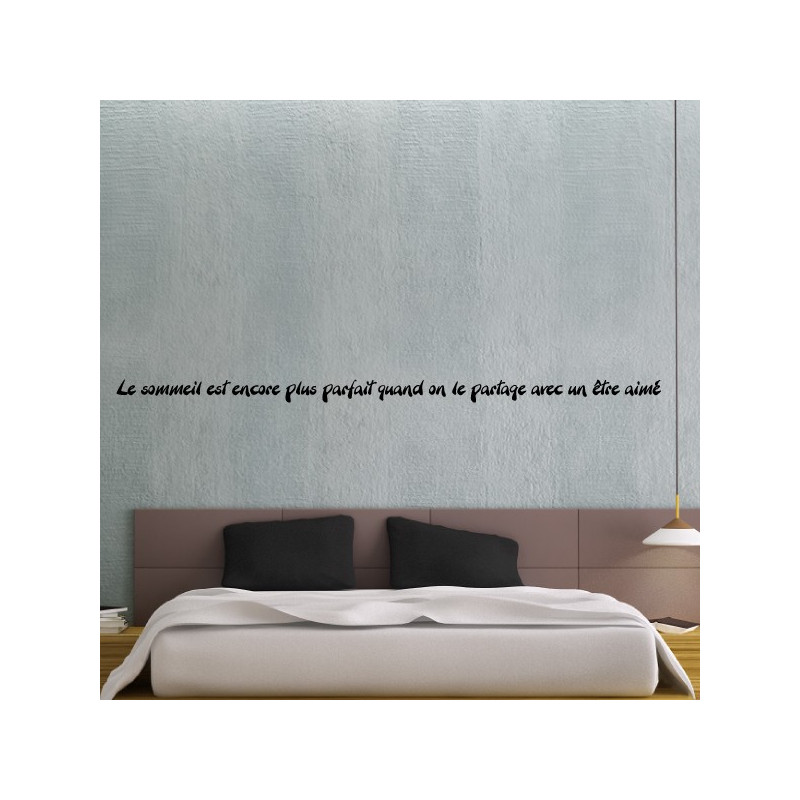 Sticker Texte "Le sommeil est encore plus parfait quand on le partage avec un être aimé"