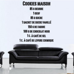 Sticker Recette Cookies Maison