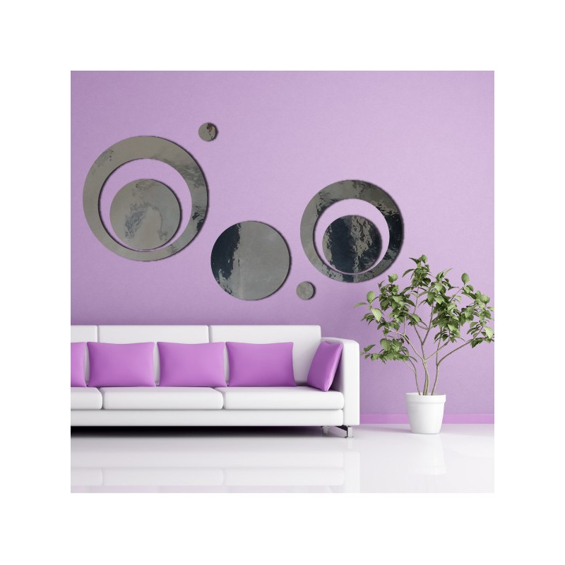 Sticker Miroir - 5 Cercles Design