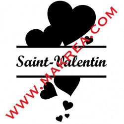 Sticker vitrine Coeurs Saint-Valentin