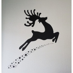 Sticker Noël - Cerf étoiles