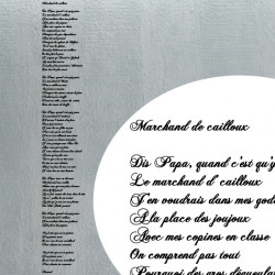 Sticker Chanson Marchand de cailloux - Renaud