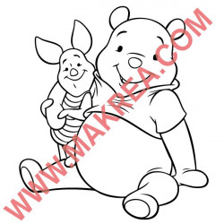 Sticker Winnie & Porcinet