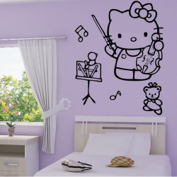 Sticker Hello Kitty Violon