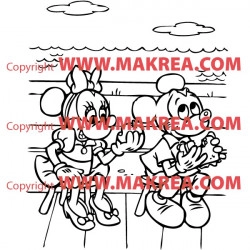 Sticker Mickey et Minnie