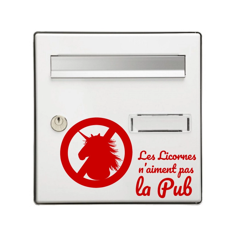 Sticker Boite aux Lettres Licorne à Personnaliser dès 6,29€