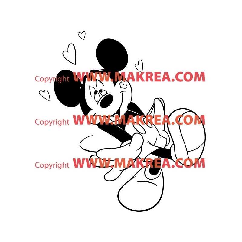 Sticker Mickey Mouse Amoureux