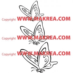 Sticker 3 papillons