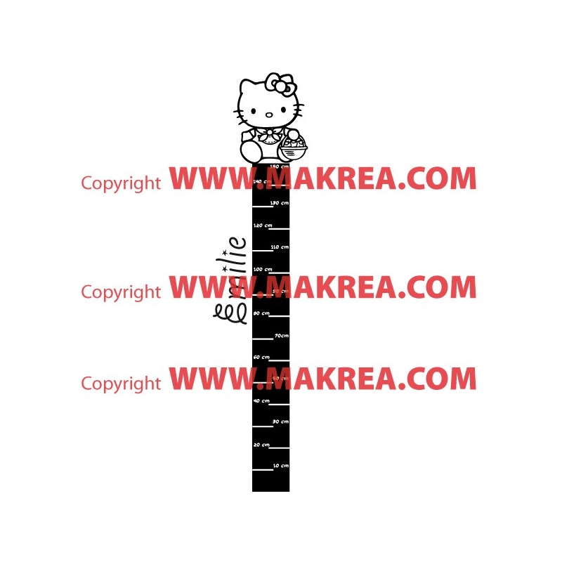 Sticker Règle de croissance Hello Kitty