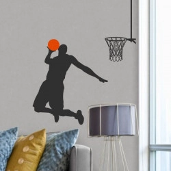 Sticker Basketball - Basketteur met un panier