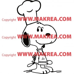 Sticker Snoopy Cuisinier