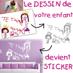 Sticker Dessin Enfant personnalisé