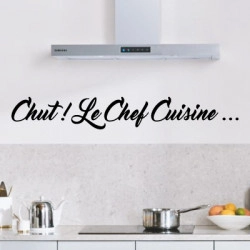 Sticker texte Chut! Le Chef Cuisine