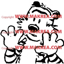 Sticker Calvin and Hobbes