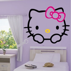 Sticker Tête Hello Kitty Couleur