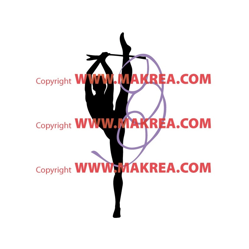 Sticker Gymnastique Rythmique Ruban Couleur