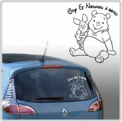 Sticker Bébé à Bord - Winnie et Porcinet