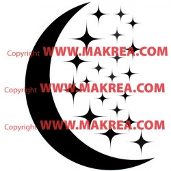 Stickers 20 Etoiles et Lune