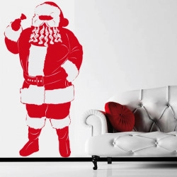 Sticker Noël - Père Noël et Cloche